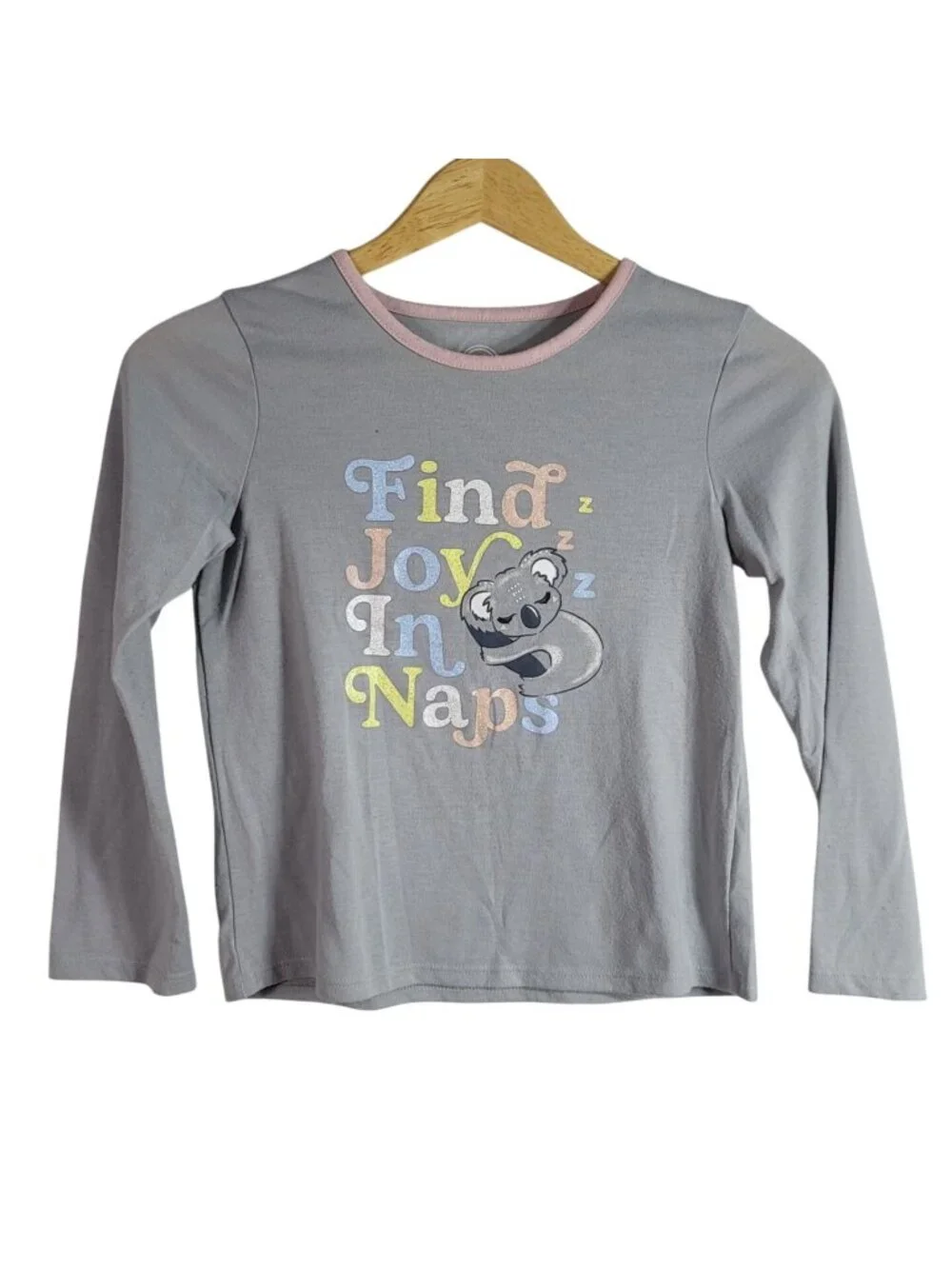 Wonder Nation Girls Pajama Set Gray Size 7 Medium 2 PC Koala Fleece Pants READ